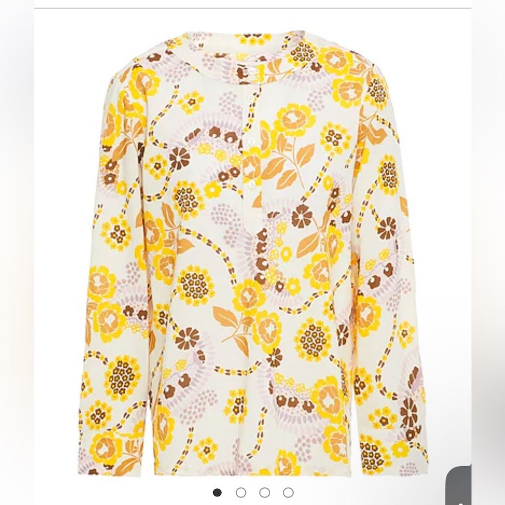NWT A.P.C. Yellow and Brown Floral Blouse